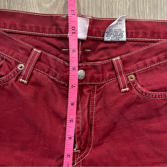 Lucky Brand red Dungarees Sz 12/31 - Picture 6 of 8